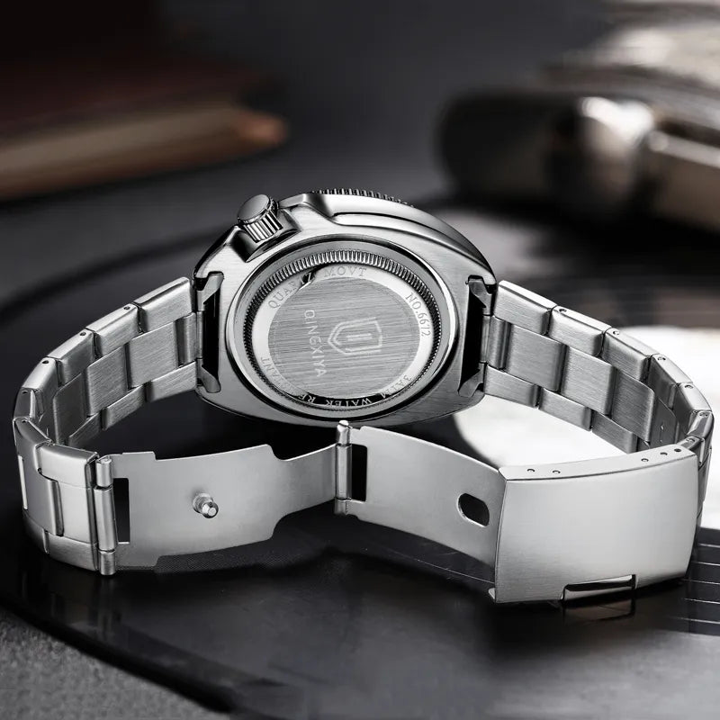 Brand New Fashion Design Quartz Watch for Men Stainless Steel Waterproof Luminous Date Mens Watches Relogio Masculino