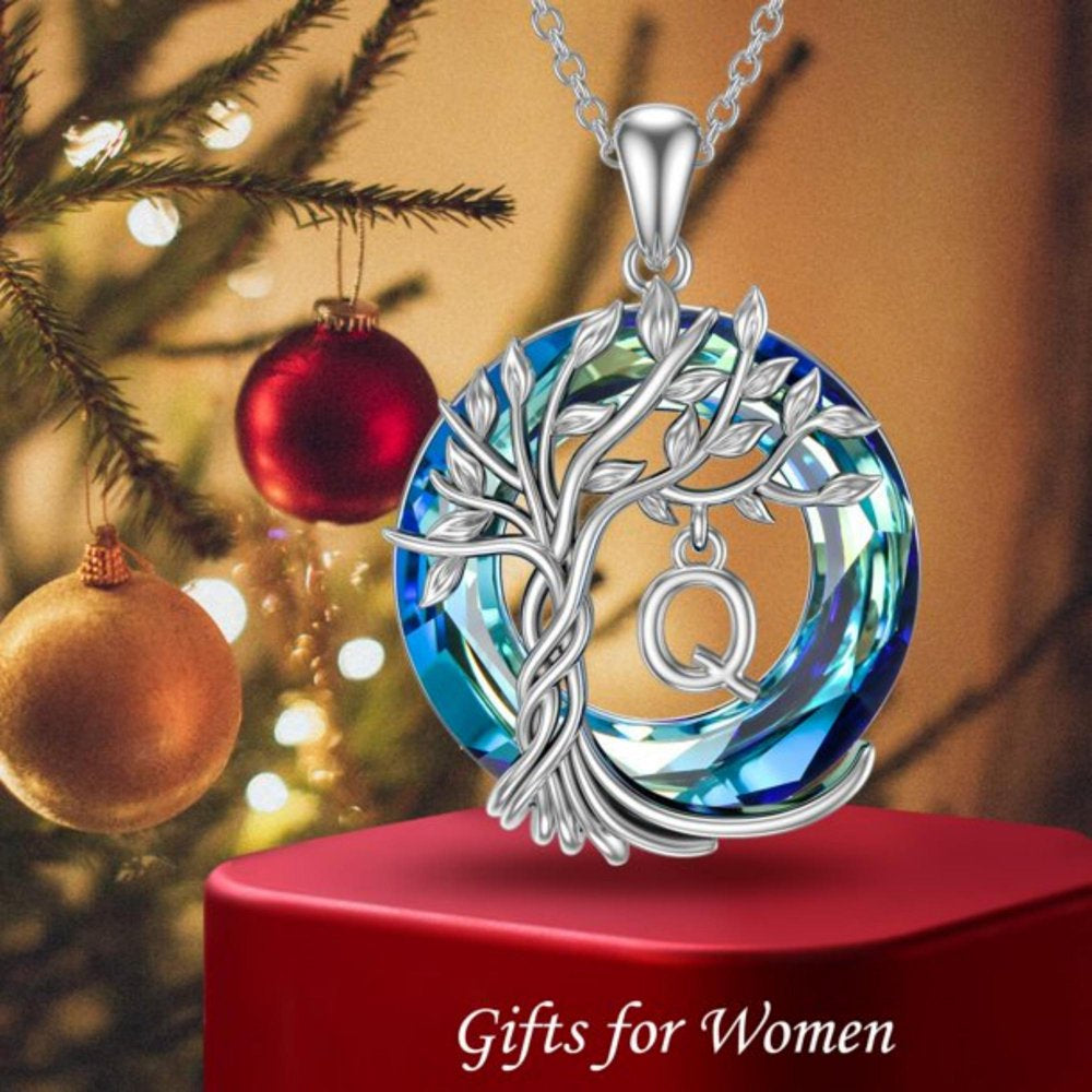 Gift for Women Tree of Life Necklace for Women with Initial Letter Jewelry Anniversary 26 English Alphabet Necklace Jewelry Gifts