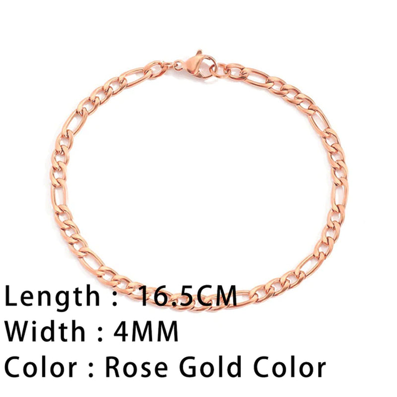 Classic Snake Chain Bracelets for Women Trend Gold Plated Stainless Steel Cuban Chain Bracelet Trendy Woman Gifts Jewelry