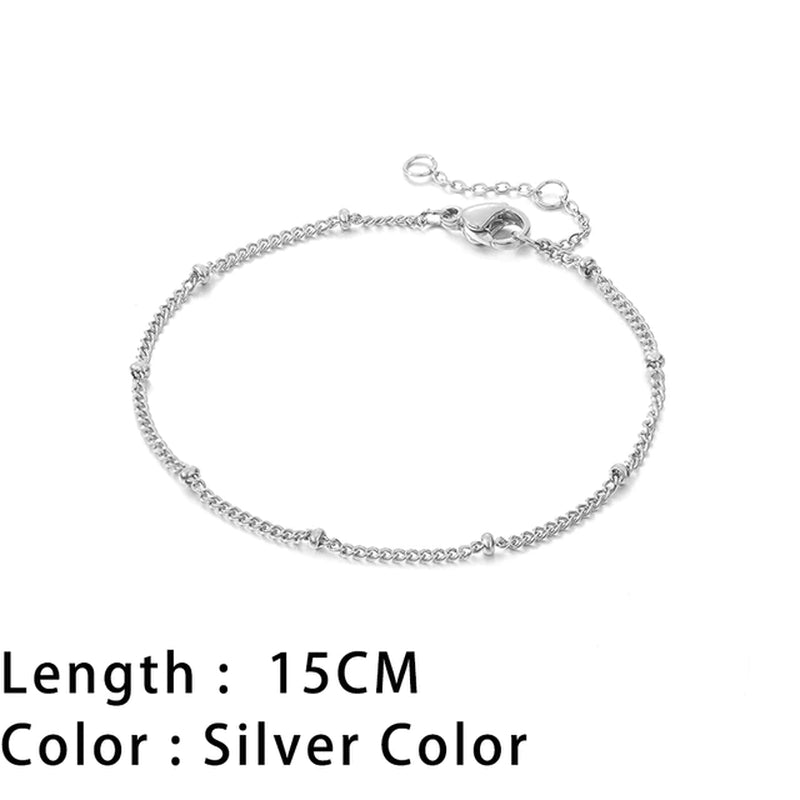 Classic Snake Chain Bracelets for Women Trend Gold Plated Stainless Steel Cuban Chain Bracelet Trendy Woman Gifts Jewelry