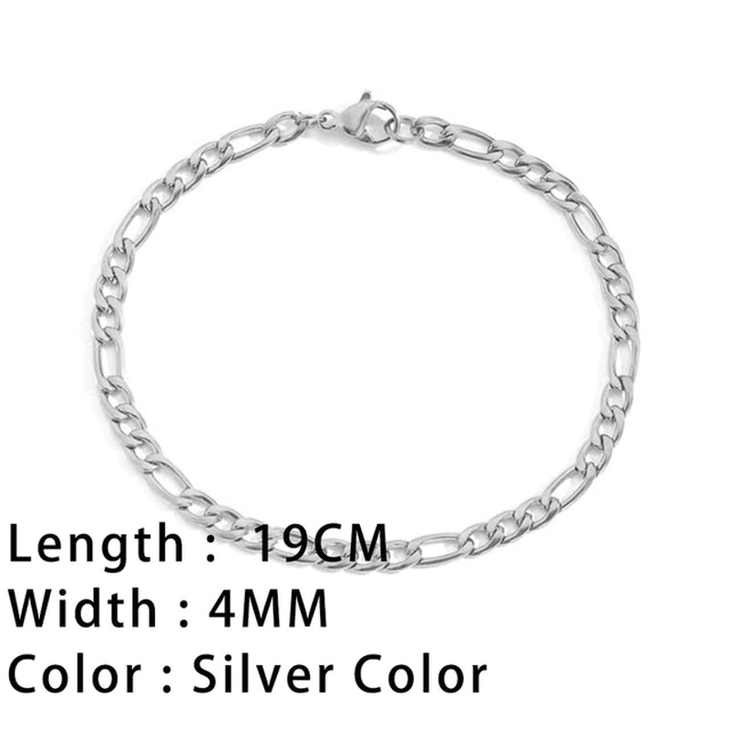 Classic Snake Chain Bracelets for Women Trend Gold Plated Stainless Steel Cuban Chain Bracelet Trendy Woman Gifts Jewelry