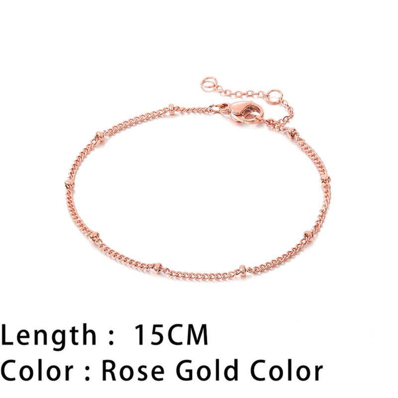 Classic Snake Chain Bracelets for Women Trend Gold Plated Stainless Steel Cuban Chain Bracelet Trendy Woman Gifts Jewelry