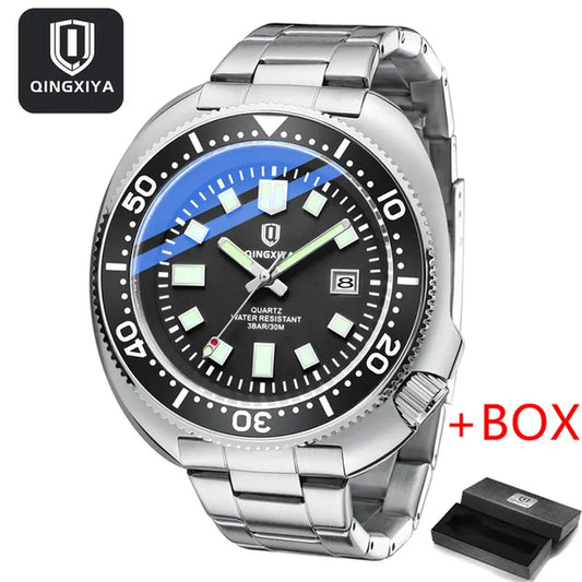 Brand New Fashion Design Quartz Watch for Men Stainless Steel Waterproof Luminous Date Mens Watches Relogio Masculino